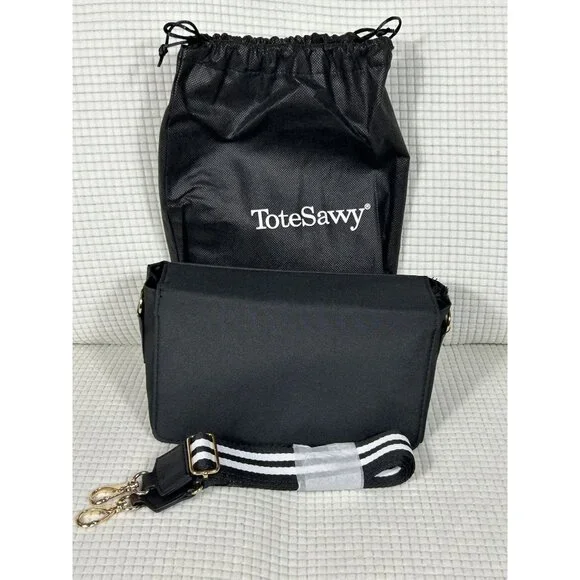 Totesavvy Bags Totesavvy Black Mini Diaper Bag W Changing Pad
